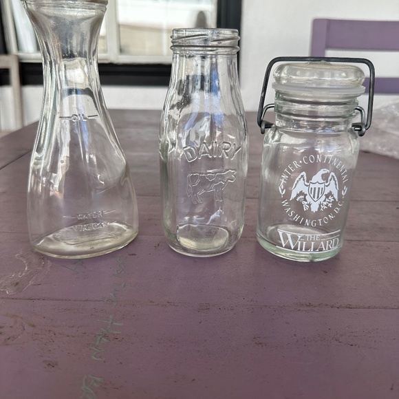 Vintage Small Oil Bottle, Milk Bottle, Jar - Picture 7 of 10